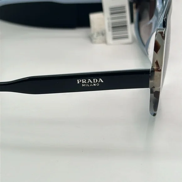 New Authentic Prada PR 16US HERITAGE KHR0A7 Black Azure / Spotted Brown